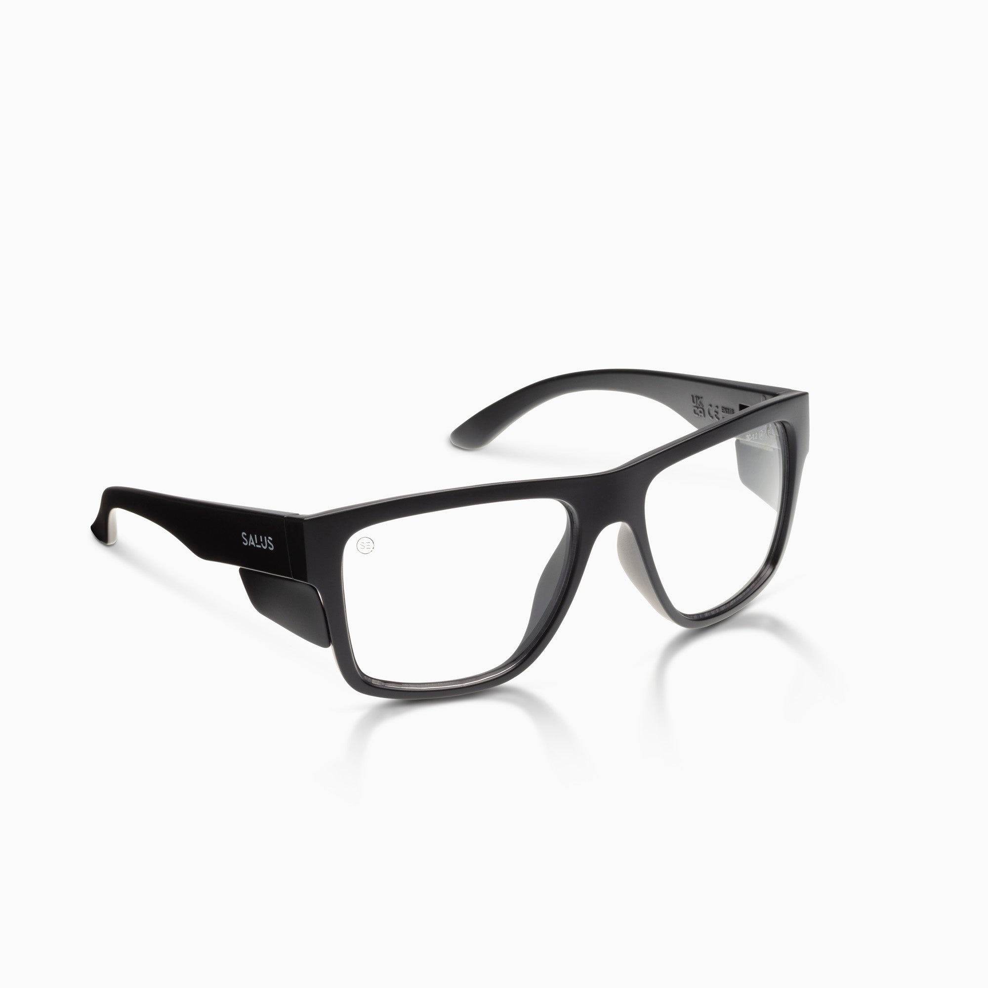 Nova All Black Frame Clear Lens – Salus Eyewear