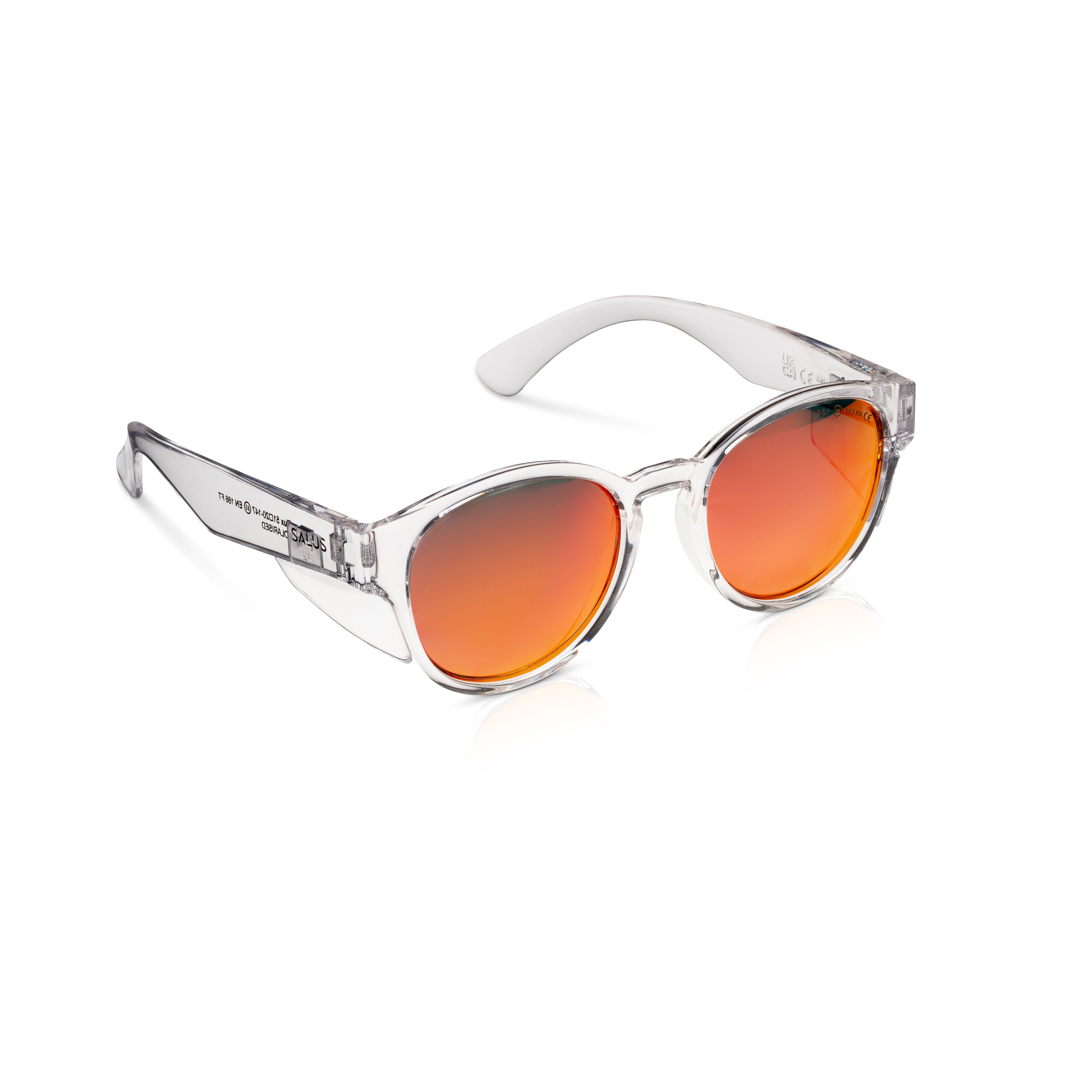 Flux - Clear Frame - Red Polarised Lens