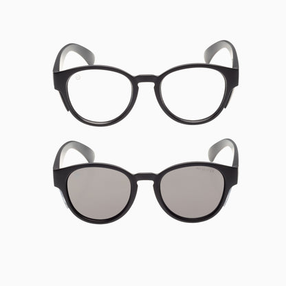 Flux All Black Safety Glasses Bundle (Clear + Polarised)