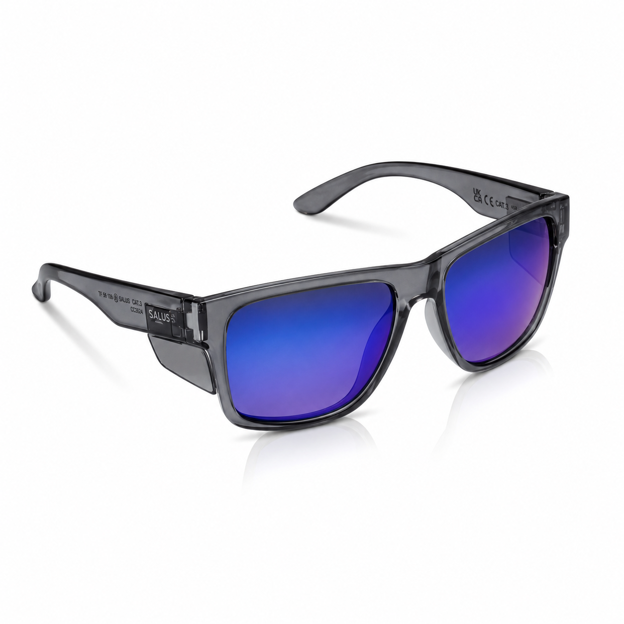 Monture fumée Nova verres polarisés bleus
